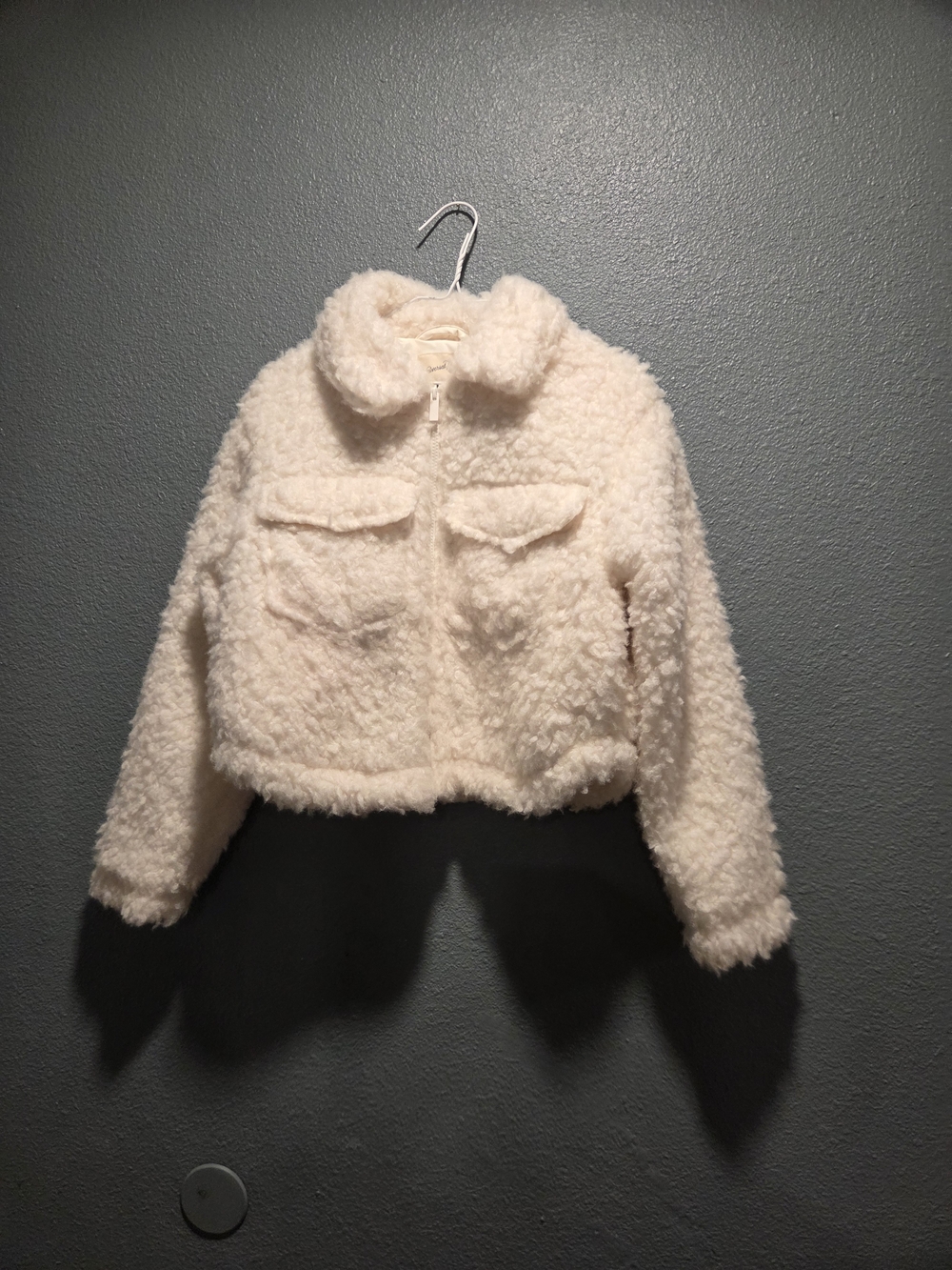 Universal Thread Cream Sherpa Puffer Jacket for Women